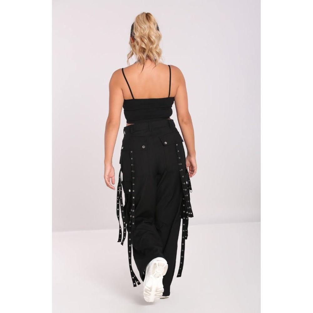 Hell Bunny - Kraken Weite Hose - Schwarz
